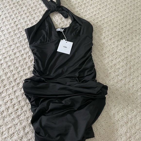 Adika Sleek Black Dress - Picture 1 of 5